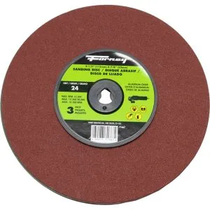 ResinFibreSandDisc,AlumOxid4-1/2" x7/8"Arb24Grit