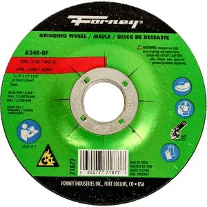 Grinding Wheel,Metal,Type 27, 4-1/2"x 1/4"x 7/8"