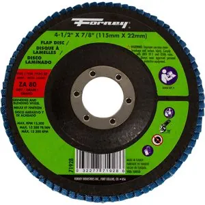 Flap Disc, Type 27, 4-1/2 in x 7/8 in, ZA81