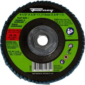 Flap Disc, Type 29, 4-1/2 in x 5/8 in-11, ZA36