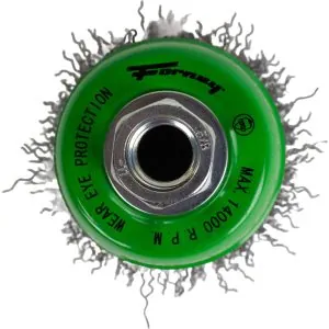 Cup Brush,Crimped,2-3/4" x .014" x 5/8"-11 Arbor