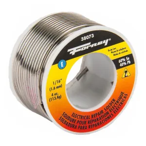 Forney Industries Solder, Electrical Repair, Rosin Core, 1/16 in, 4 Ounce