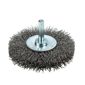 Forney Industries Command PRO Wire Wheel, Crimped, 3 in x .014 in x 1/4 in Shank