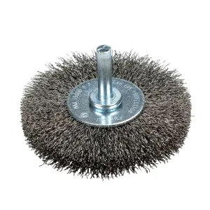 Forney Industries Command PRO Wire Wheel, Crimped, 3 in x .008 in x 1/4 in Shank