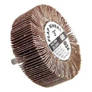 Forney Industries Forney 60181 Flap Wheel, Shank Mounted, 3 in x 1 in, Grit: 60