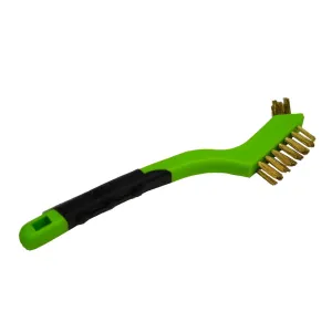 Forney Industries Scratch Brush with Plastic Handle, Brass, 3 x 7 Rows