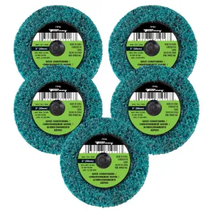 Forney Industries Quick Change Surface Prep Pad, Fine Grit, 2 in (5-Pack of Forney 71916)