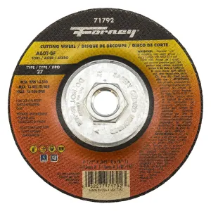 Forney Industries Cut-Off Wheel, Metal, Type 27, 4-1/2 in x .045 in x 5/8 in-11