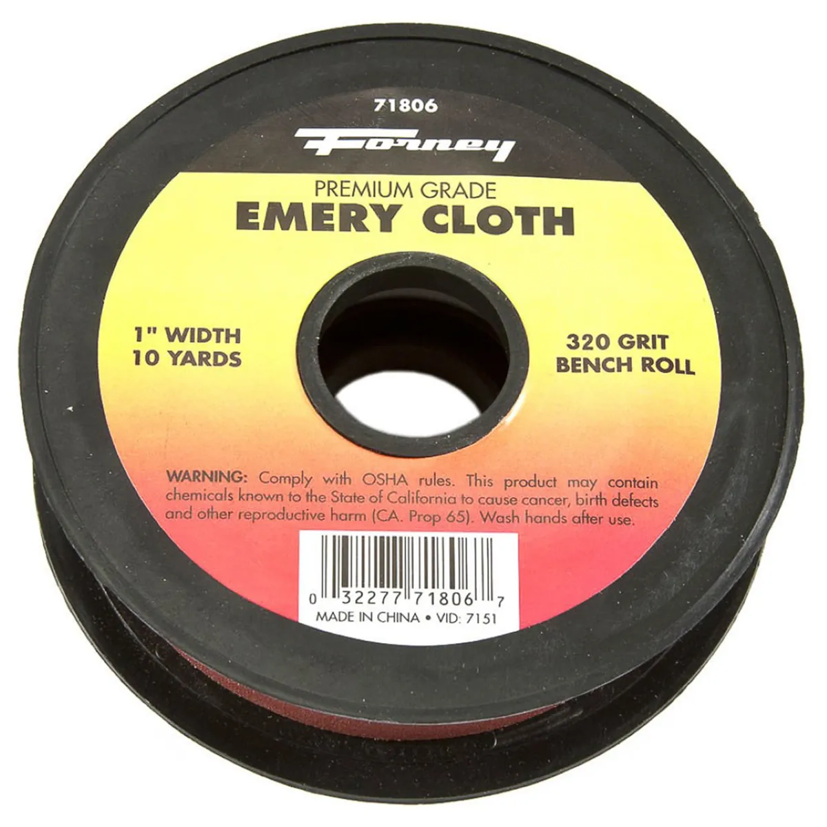 Forney Industries Emery Cloth Bench Roll, 320 Grit