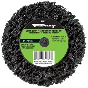 Forney Industries Quick Change Stripping Disc, 3 in