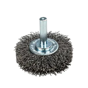 Forney Industries Command PRO Wire Wheel Crimped, 2 in x .014 in x 1/4 in Shank, Bulk