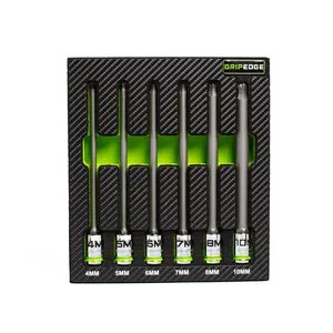 Grip Edge Tools 6-PC RPT 3/8 Inch Drive Long Metric Ball Hex Driver Set