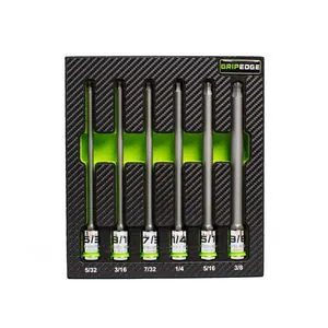 Grip Edge Tools 6-PC RPT 3/8 inch Drive Long SAE Ball Hex Driver Set
