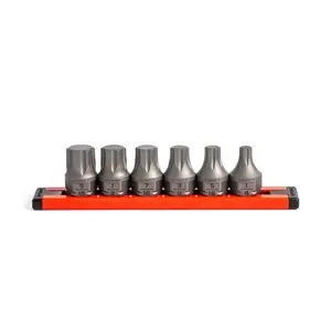GripEdge Tools GripEdge 6-PC RPT 3/8'' Drive Low Profile SAE Hex Dual Action Driver Bit Set