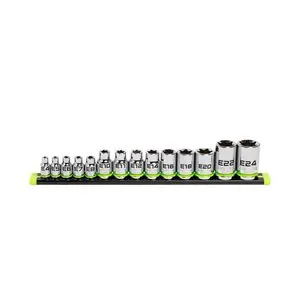 Grip Edge Tools RPT E-Star Socket Set - 14 Piece