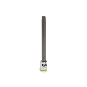 Grip Edge Tools 6mm 1/4" Dr Long RPT Hex bit socket