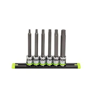 Grip Edge Tools 6-PC 3/8'' Dr Long Metric RPT Hex Driver Set