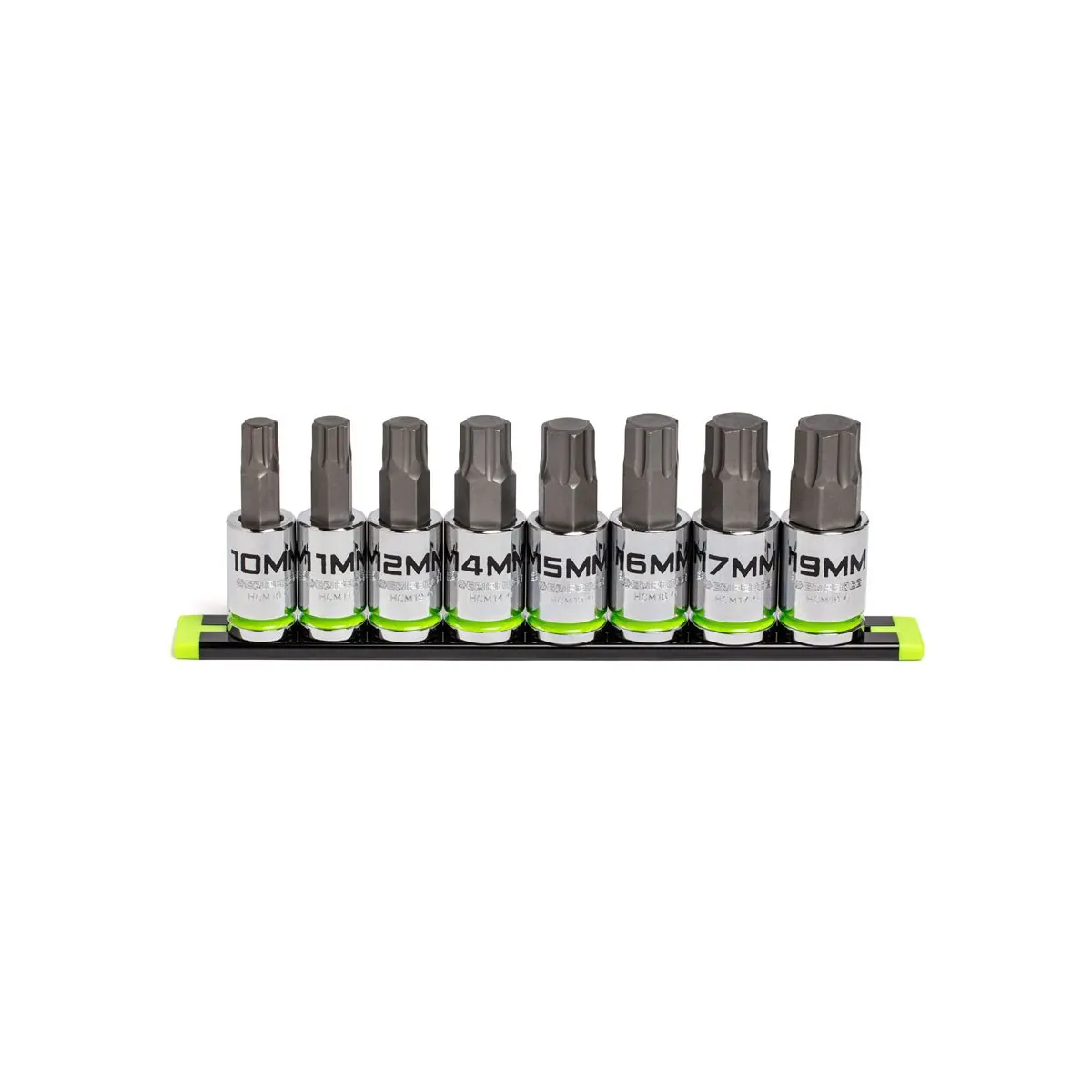 Grip Edge Tools 8-PC 1/2" Drive Metric RPT Hex bit socket set