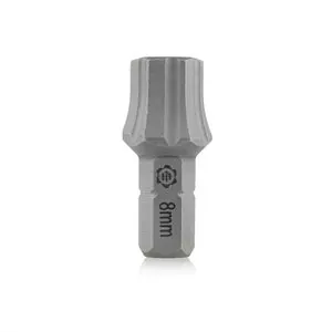 Grip Edge Tools 1/4" Hex Dr RPT Hex Bit - 8mm
