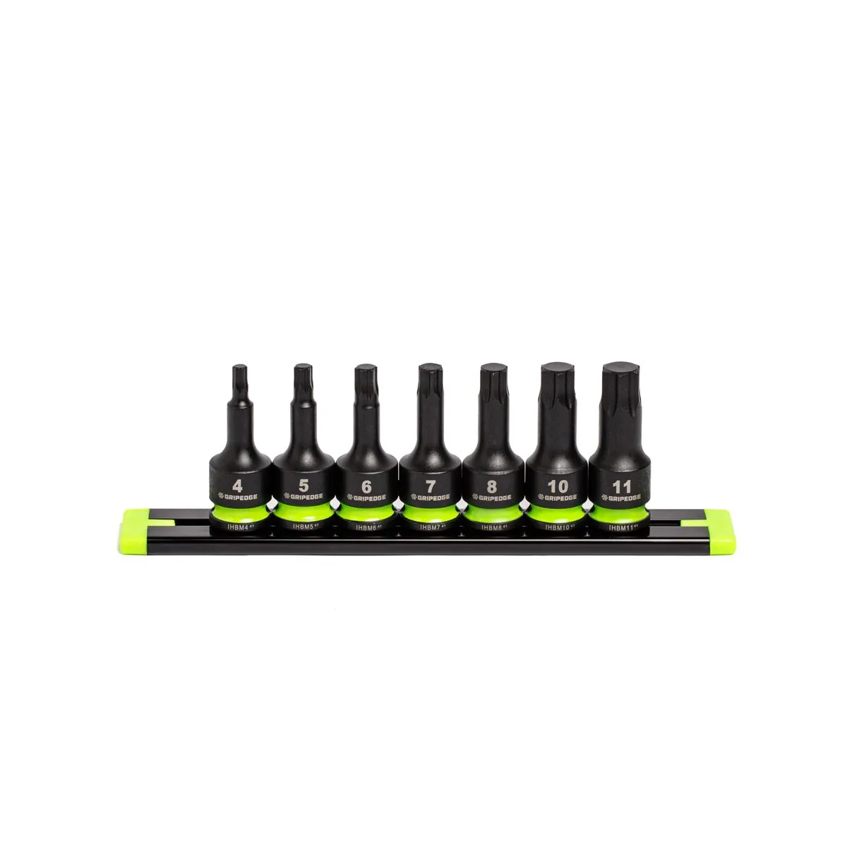 Grip Edge Tools 7-PC 3/8'' Dr Short Metric Impact RPT Hex Driver Set