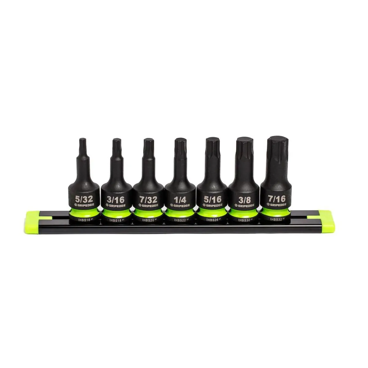 Grip Edge Tools 7-PC 3/8'' Dr Short SAE Impact RPT Hex Driver Set