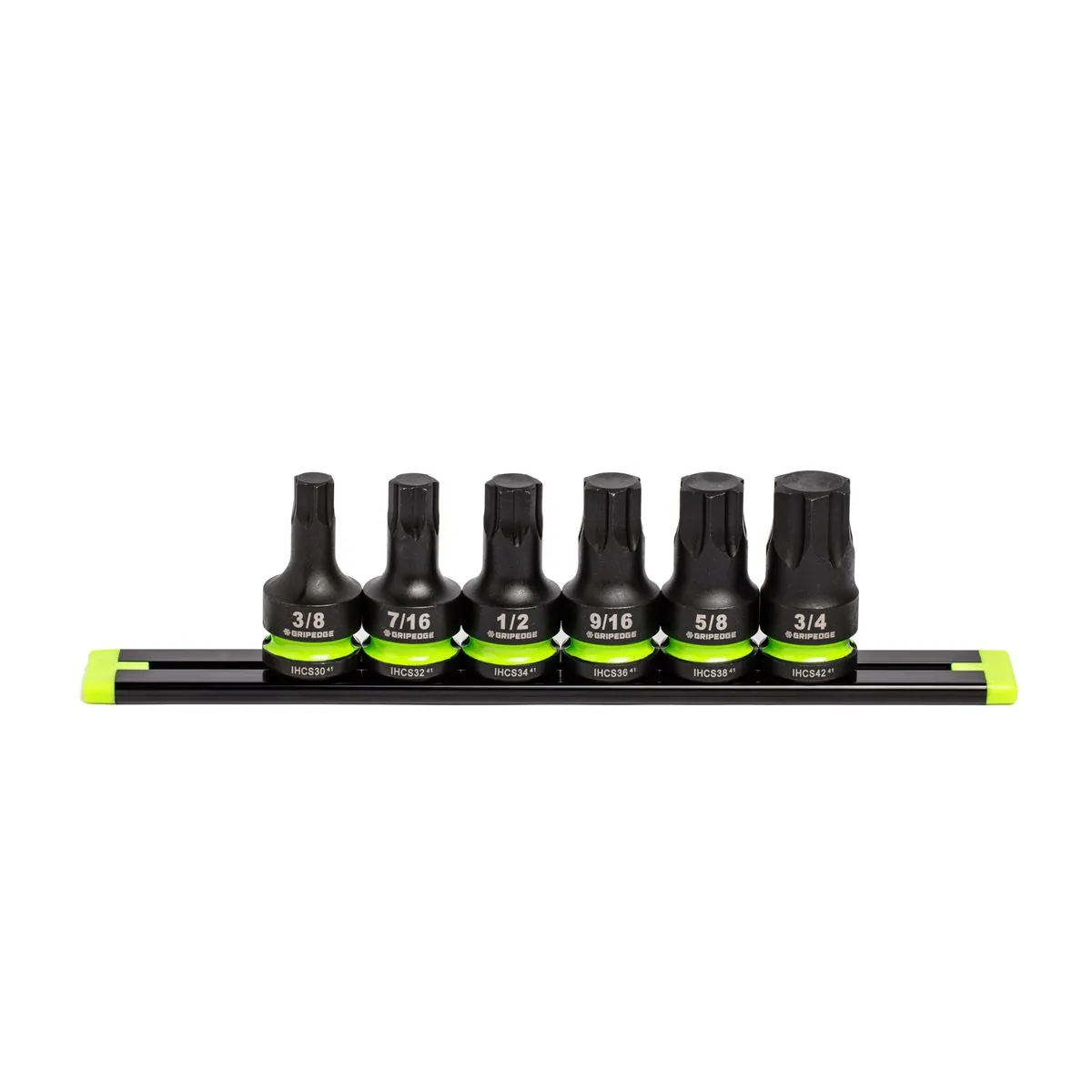 Grip Edge Tools 6-PC 1/2" Dr Short SAE Impact RPT Hex Driver Set