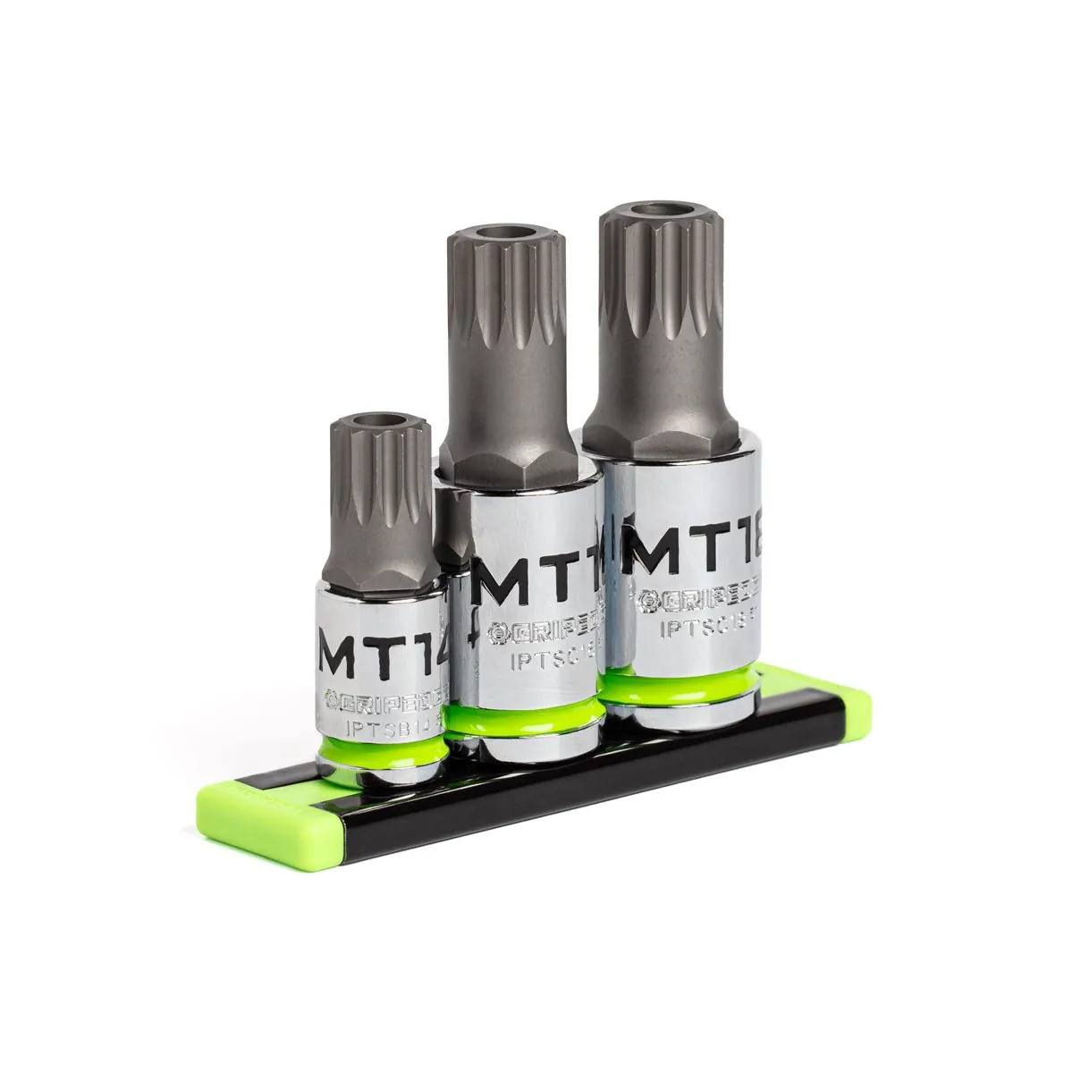 Grip Edge Tools 3-PC RPT 3/8 & 1/2" Drive Standard Security Triple Square Bit Socket Set