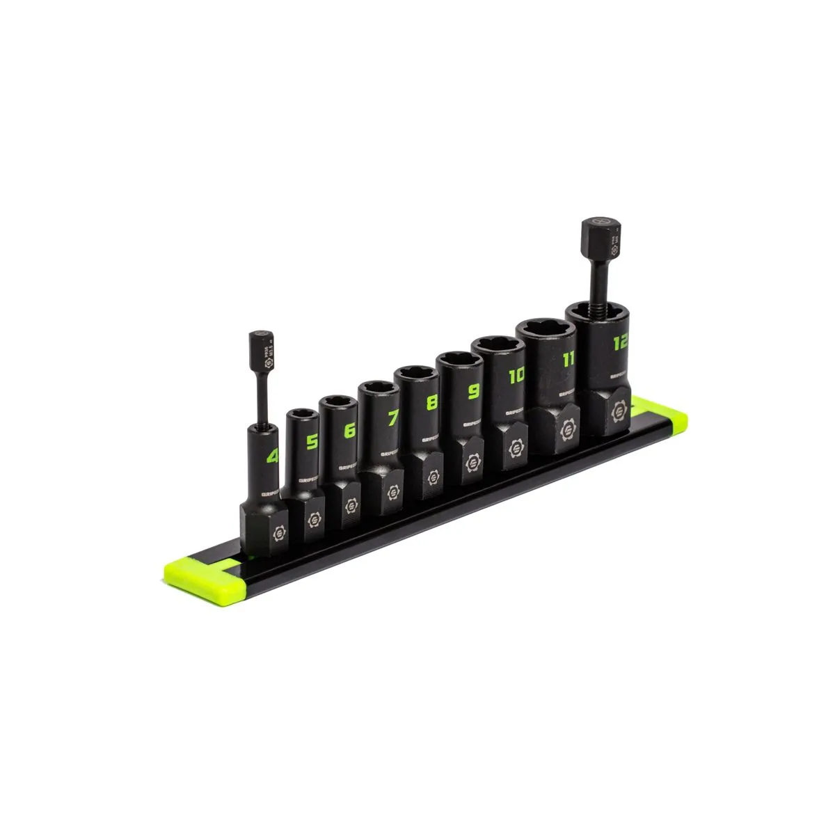 Grip Edge Tools 9-PC 1/4" Drive Metric RPT Socket Extractor set (Standard Length)