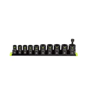 Grip Edge Tools 10-PC 3/8" Drive Metric RPT Socket Extractor set (Standard Length)