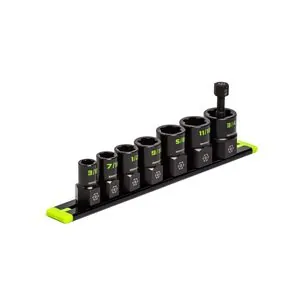Grip Edge Tools 7-PC 3/8" Drive SAE RPT Socket Extractor set (Standard Length)