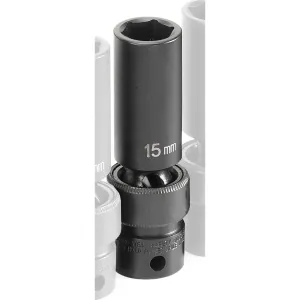 Grey Pneumatic 3/8" Drive x 15mm Deep Universal Socket
