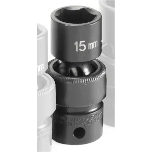 Grey Pneumatic 3/8" Drive x 15mm Standard Universal Socket