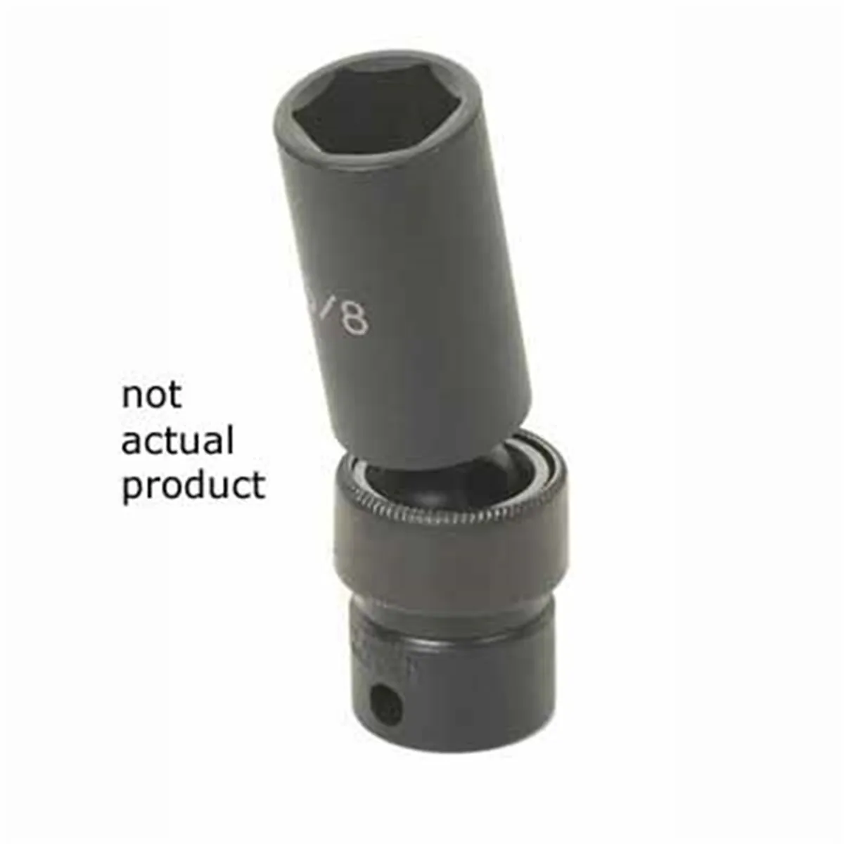 Grey Pneumatic 3/8" Drive x 22mm Deep Universal Socket 6 Point - Black