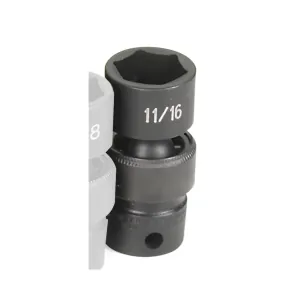 Grey Pneumatic 3/8" Drive x 11/16" Standard Universal Socket