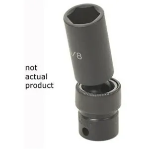Grey Pneumatic 3/8" Drive x 3/4" Deep Universal Socket 6 Point - Black