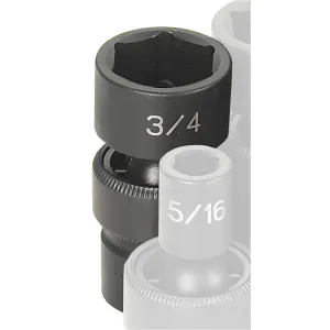 Grey Pneumatic 3/8" Drive x 3/4" Standard Universal Socket