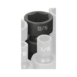 Grey Pneumatic 3/8" Drive x 13/16" Standard Universal Socket