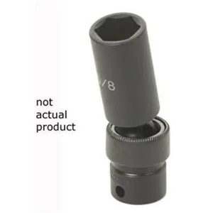 Grey Pneumatic 3/8" Drive x 15/16" Deep Universal Socket 6 Point - Black