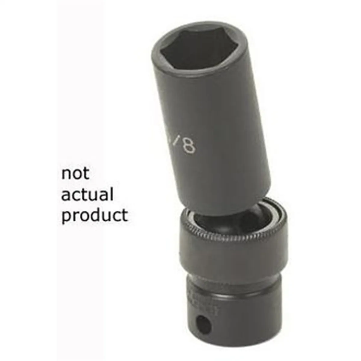 Grey Pneumatic 3/8" Drive x 15/16" Deep Universal Socket 6 Point - Black