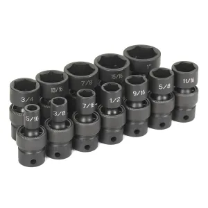 Grey Pneumatic 3/8" Dr. 12 Piece 6 Pt. Standard Length Frac. Universal Set