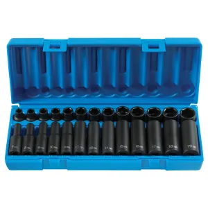 Grey Pneumatic 3/8" Drive 26 Piece Standard & Deep Length Metric Master Set