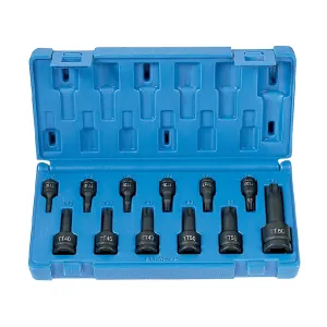 Grey Pneumatic 12 Piece 1/4"-3/8"-1/2" Tamper-Proof Star Driver Set