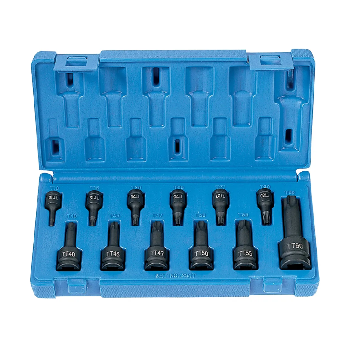 Grey Pneumatic 12 Piece 1/4"-3/8"-1/2" Tamper-Proof Star Driver Set