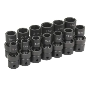 Grey Pneumatic 1/2" Drive 13 Piece Standard Length Metric Universal Set