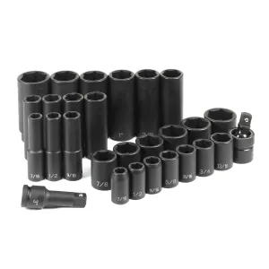 Grey Pneumatic 1/2" Drive 28 Piece Standard/Deep Set