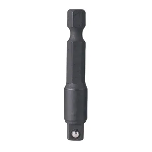 Grey Pneumatic 1/4" Hex x 1/4" Square Adapter w/ball retainer