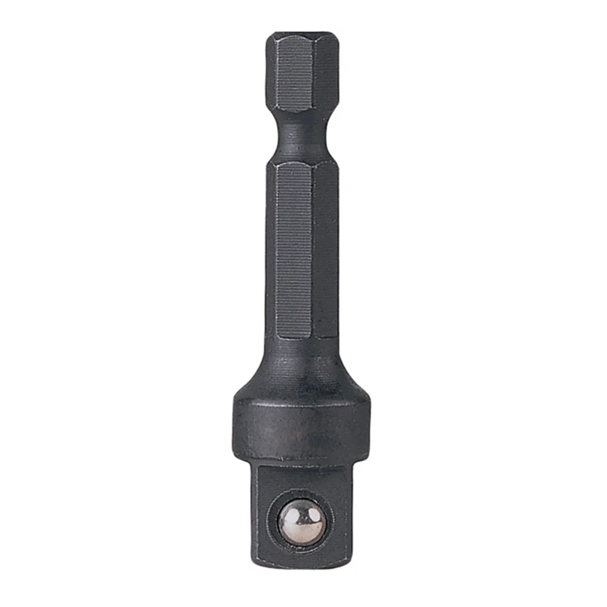 Grey Pneumatic 1/4" Hex x 3/8" Square Adapter w/ball retainer