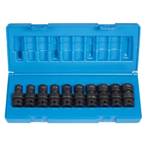 Grey Pneumatic 3/8" Dr. 10 Piece 12 Point StandardLength Metric Universal Set