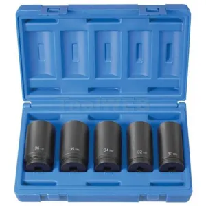 Grey Pneumatic 1/2" Drive 5 Piece Spindle Nut Set