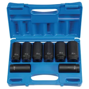Grey Pneumatic 1/2" Drive 8 Piece Spindle/Axle Nut Set - 12 Point